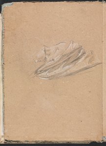 Cuaderno de bocetos de Verona: Cabeza y hombros con drapeado página 14, 1760