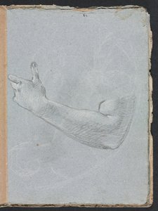 Cuaderno de bocetos de Verona: Brazo izquierdo y mano página 47, 1760 de Francesco Lorenzi