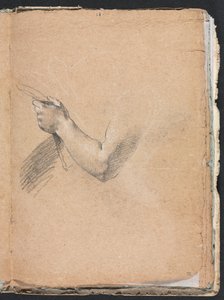Cuaderno de bocetos de Verona: Brazo izquierdo y mano página 75, 1760 de Francesco Lorenzi