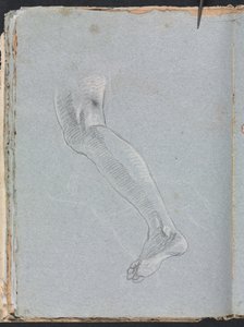 Cuaderno de Bocetos de Verona: Pierna izquierda (página 28)