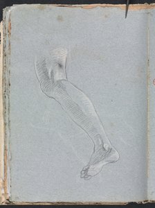 Cuaderno de bocetos de Verona: Pierna izquierda página 28, 1760