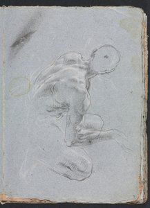 Cuaderno de bocetos de Verona: Desnudo masculino de espaldas (detalle) de Francesco Lorenzi
