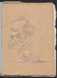 Cuaderno de bocetos de Verona: Monje de perfil con drapeado (página 87) de Francesco Lorenzi