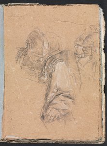 Cuaderno de bocetos de Verona: Soldados página 73, 1760 de Francesco Lorenzi