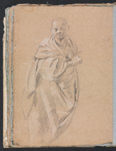 Cuaderno de Bocetos de Verona: Monje de pie página 52, 1760 de Francesco Lorenzi