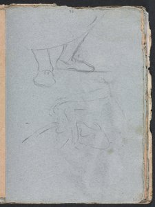 Cuaderno de bocetos de Verona: Estudio de pies, página 53, 1760 de Francesco Lorenzi