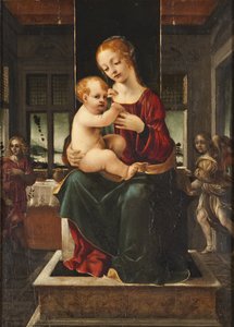 La Virgen y el Niño con dos ángeles de Francesco Napoletano