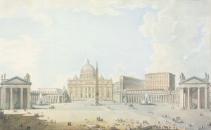 San Pedro, la Basílica y la Plaza de Francesco Panini