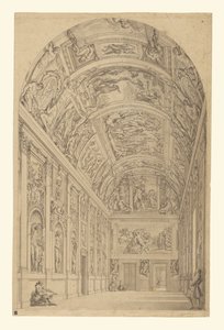 Vista de la Galería Farnesio, Roma