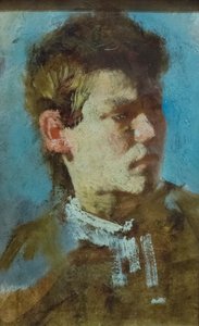 Autorretrato de joven de Francesco Paolo Michetti