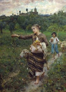 La pastora (óleo sobre lienzo)