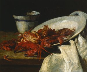 Bodegón con crustáceos (óleo sobre lienzo) de Francesco Paolo Palizzi