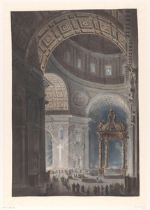 Iluminación de la Santa Cruz en San Pedro
Iluminación de la Cruz en la Basílica de San Pedro de Francesco Piranesi