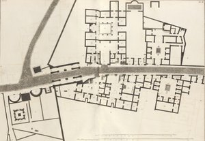 Gran plano de la entrada de la ciudad de Pompeya y sus edificios circundantes, de Ant..., 1804
