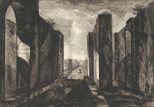 Vista del interior de la ciudad de Pompeya, de Antiquités de Pompeïa, tome premier, Ant...