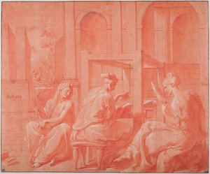 Alcytoe und ihre Schwestern de Francesco Primaticcio