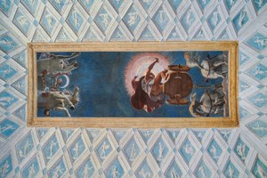 Cámara del Sol y de la Luna (Camera del Sole e della Luna): los carros del Sol y de la Luna conducidos por Diana y Apolo