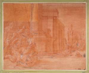 Odysseus bekämpft den Bettler Irus de Francesco Primaticcio