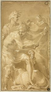 Sacrificio de un toro de Francesco Primaticcio