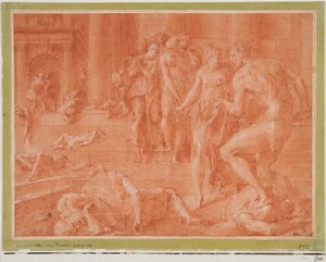 Odysseus befiehlt die Tötung von Penelopes Dienern de Francesco Primaticcio