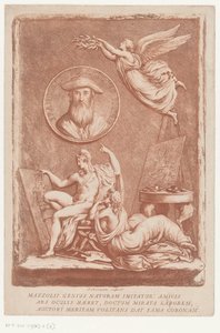 Alegoría del artista Francesco Mazzoli, conocido como Parmigianino de Francesco Rosaspina