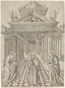 La presentación en el templo, lámina cuatro de la Vida de la Virgen y Cristo