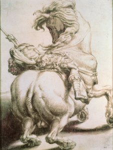 Jinete atravesado por una lanza, siglo XVI de Francesco de Rossi Salviati Cecchino