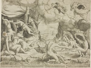 La muerte de los hijos de Niobe de Francesco Salviati