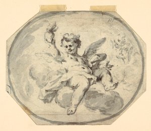 Dibujo, Diseño para un techo pintado, 1770-1800