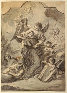 Dibujo, Visión del santo monje benedictino, 1776