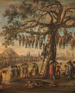 "Las miserias de la guerra: los ahorcados" de Francesco Simonini, detalle