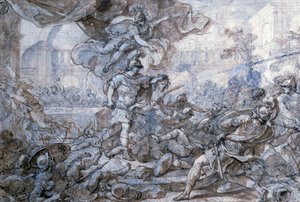 Perseo sosteniendo la cabeza de Medusa, siglo XVIII de Francesco Solimena