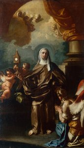 Santa Clara con un Ángel