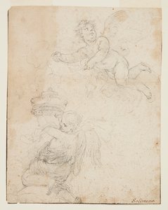 Estudio de dos putti