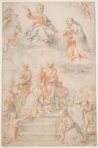 San Ansano bautizando a los sieneses, c.1593 de Francesco Vanni