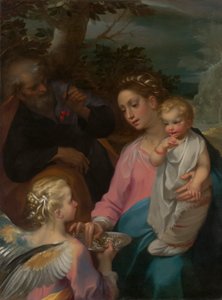 El Descanso en la Huida a Egipto, conocida como la Madonna della Pappa de Francesco Vanni