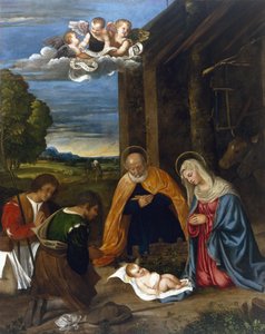 El Nacimiento con pastores de Francesco Vecellio