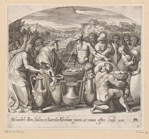 Encuentro de Abraham con Melquisedec Pinturas en la Logia de Rafael (título de la serie) La Sacra Genesi (título de la serie)