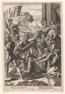 Cristo sucumbe al peso de la cruz Il Spasimo de Sicilia de Francesco Villamena