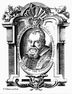 Galileo Galilei, astrónomo y matemático italiano, principios del siglo XVII de Francesco Villamena