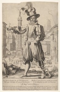 Giovanni Alto Johann Alten, Ioannes Altus de pie en la Colina Quirinal en Roma de Francesco Villamena