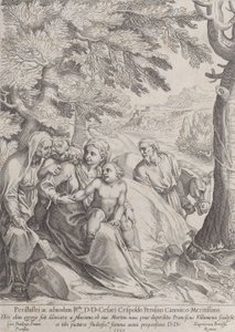 El descanso en la huida a Egipto de Francesco Villamena