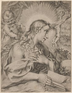 La Magdalena Penitente de Francesco Villamena after Francesco Vanni