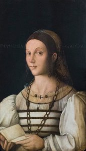 Retrato de Domitilla Gambara, esposa de Rolando Pallavicino, c.1510 (óleo sobre madera) de Francesco Zaganelli di Bosio