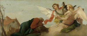 Abraham con los tres ángeles de Francesco Zugno