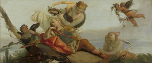 El Rinaldo dormido coronado de flores de Armida (antes titulado Marte dormido) de Francesco Zugno