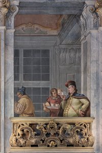 El hall de entrada o vestíbulo (fresco) de Francesco and Zugno Francesco Battaglioli