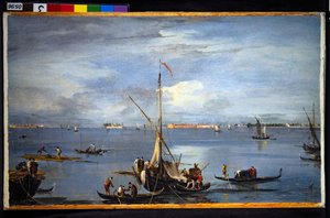 Una vista en la laguna veneciana de Francesco and/or Gian Antonio (1699 1761) Guardi