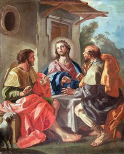 La Cena de Emaús (óleo sobre lienzo) de Francesco de (attr. to) Mura