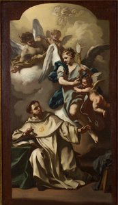 Aparición de la Hostia a Santo Tomás de Aquino de Francesco de Mura